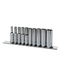 Eastwood 10pc - 1/4 Inch Drive SAE Deep Socket Set