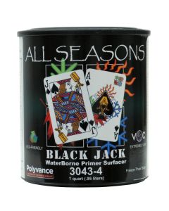 Polyvance All Seasons Black Jack Waterborne Primer Surfacer Black 3043-4
