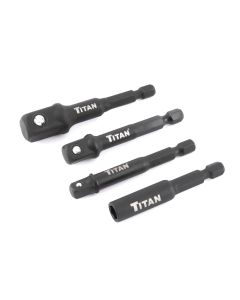 Titan Tools 4 pc. Impact Socket Adapter & Magnetic Bit Holder 12002