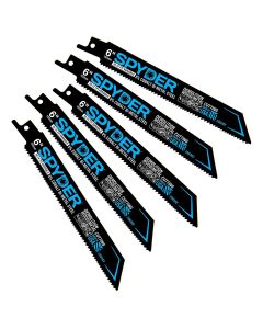Spyder Products 5 Piece Black Series Bi Metal Reciprocating Saw Blades 10/14 - 6 in. 200302