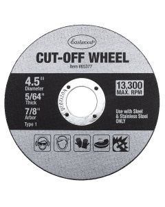 Eastwood 4.5 Inch x 5/64 Inch Cut Off Wheel - 7/8 Arbor - 5 Pack